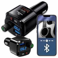 Automobilinis Bluetooth FM siųstuvas, MP3 grotuvas, greitas įkroviklis, 2x USB, USB-C QC