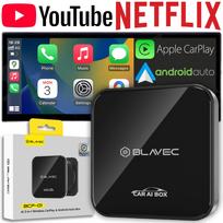 Belaidis CarPlay ir Android Auto adapteris su Bluetooth, „YouTube“ ir „Netflix“
