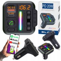 Bluetooth siųstuvas automobiliui su FM, laisvų rankų įranga, QC 3.0, PD20W, 5.3
