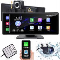 Automobilinis monitorius su 4K kamera, navigacija, Android Auto ir CarPlay
