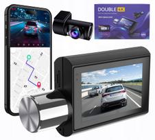 Automobilinė vaizdo registratorius 4K+4K su priekine ir galine kamera, WiFi, GPS, parkavimo režimas