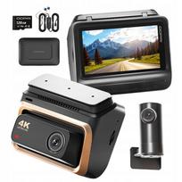 Automobilinė vaizdo registratorius DDPAI Z60 Pro su galine kamera, hardwire rinkiniu ir 128GB atmintimi