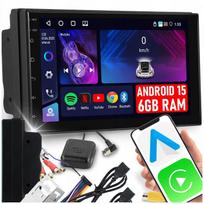 Automobilio multimedija 2 DIN, 7", CarPlay, Android, WiFi, GPS, FM, 6GB/128GB