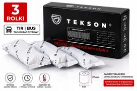 Tachografo popierius Tekson TIR BUS, 57x8 mm, 3 ritinėliai