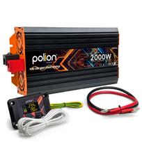 Automobilinis įtampos keitiklis Polion 2000W, 12V/230V, grynos sinusoidės