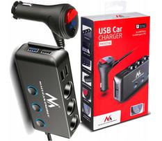 Automobilinis lizdo šakotuvas 12–24V, 4x USB, PD, QC