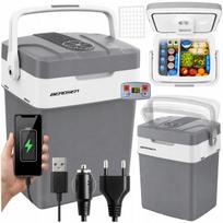 Automobilinis šaldytuvas 29 l, 12V/230V, USB, su šildymo funkcija