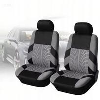 Automobilio sėdynių užvalkalai, priekiniai, universalūs, juodi-pilki