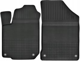 Automobilio guminių kilimėlių rinkinys, juodi, su fiksatoriais, 2 cm aukščio kraštu