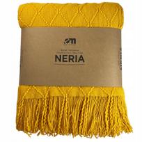 Pledas Neria 3D su kutais, geltonas, 130x170 cm