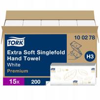 Popieriniai rankšluosčiai TORK 100278, ZZ, itin minkšti, 3000 lapelių, sugeriantys