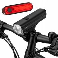 Dviračio LED lempa 1000 lm, IPX6, USB-C, priekinė ir galinė