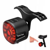 Galinis dviračio žibintas SPECTER WT09, USB, 40 lm, IP66, 100 h, 6 režimai, LED, tvirtinimas prie sėdynės vamzdžio