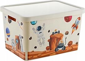 Dėžė su dangčiu KOSMOS, 18 l, vaikams, žaislams, kaladėlėms
