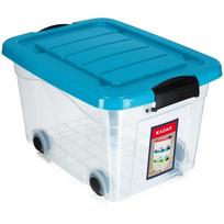 Žaislų dėžė su ratukais, plastikinė, 20 l