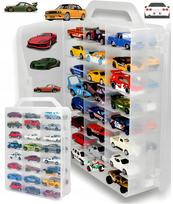 Automobilių dėklas Hot Wheels, 48 vietų, dvipusis su lipdukais