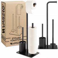 Metalinė VASERO WC šepečio ir tualetinio popieriaus laikiklio stovas