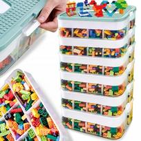 Dėžė LEGO kaladėlėms, 6 sluoksnių, su skyriais, 44 l
