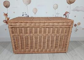Natūralios vytelės dėžė žaislams, 70 cm