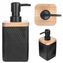 Skysto muilo dozatorius 300 ml, juodas, vonios kambariui