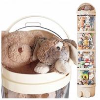 Žaislų laikymo dėžė „Bears“, didelė, uždara, smėlio spalvos