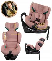 Automobilinė kėdutė SORINO AURORA rožinė, 360° pasukama, 40–150 cm, i-Size