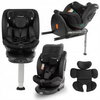 Automobilinė kėdutė Kidwell GoCar, juoda, i-Size, 40–135 cm, ISOFIX, pasukama