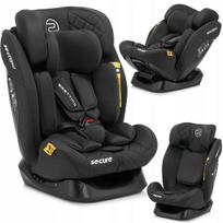Automobilinė kėdutė Sesttino Secure Pro, juoda, 40–150 cm, 0–36 kg, su miego funkcija