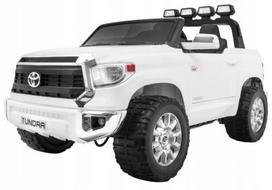 Vaikiškas elektromobilis Toyota Tundra XXL, baltas, su pultu, lagaminu, LED apšvietimu, garso sistema, EVA ratais