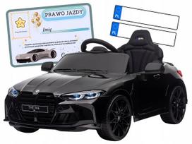 Vaikiškas elektromobilis BMW M4, juodas, nuo 3 metų