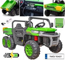 Vaikiška elektrinė mašinėlė, 24V 9Ah, 400W, dvigubi ratai, EVA, FARMER TRUCK