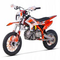 Vaikiškas elektrinis motociklas Asix Cross XB28, oranžinis, 8+ m. vaikams nuo 140 cm, 14/12" ratlankiai, e-start