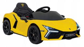 Vaikiškas elektromobilis Lamborghini Revuelto 12V 4x4 su LED žibintais, EVA ratais ir pulteliu