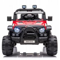 Vaikiškas elektromobilis JEEP, odinė sėdynė, EVA ratai, 4x4