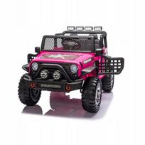 Vaikiškas elektrinis džipas 4x4 su EVA ratais ir odine sėdyne