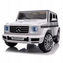 Vaikiškas elektromobilis MERCEDES G class G500 4x4, 12V 7Ah, odinė sėdynė, EVA ratai, LED žibintai, nuotolinio valdymo pultas