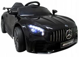 Elektromobilis vaikams Mercedes GTR-Sb, odinė sėdynė, distancinis pultas, ličio jonų baterija