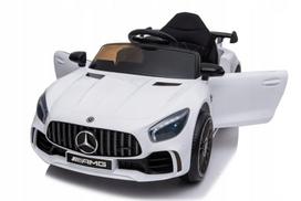 Vaikiškas elektromobilis MERCEDES GTR AMG, odinė sėdynė, EVA ratai