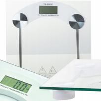 Stiklinės vonios svarstyklės su LCD ekranu, 180 kg, permatomos