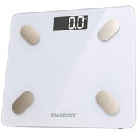 Elektroninės vonios svarstyklės, 180 kg, balto stiklo, LCD ekranas