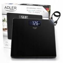 Vonios svarstyklės ADLER, elektroninės, 180 kg, LCD ekranas, USB
