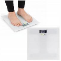 Elektroninės vonios svarstyklės 150kg stiklinės baltos LCD