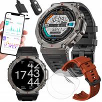 Išmanusis laikrodis vyrams, atsparus vandeniui, GPS, AMOLED ekranas, lenkų kalbos meniu