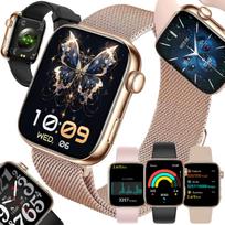 Išmanusis moteriškas laikrodis su 1,85" HD AMOLED ekranu, PLAUKIMO funkcija, 4 apyrankės
