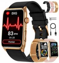 Išmanusis laikrodis moterims su EKG, cholesterolio, kraujospūdžio ir gliukozės matuokliu