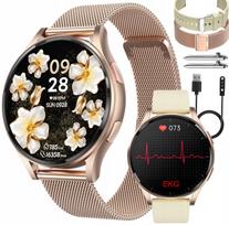 Išmanusis laikrodis moterims su EKG, gliukozės, širdies ritmo, kraujospūdžio ir kūno masės stebėjimu, AMOLED ekranas