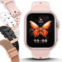Išmanusis laikrodis moterims su Bluetooth, pranešimais ir žingsniamačiu