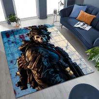 Classic Game Call of Duty Ghost Simon Cartoon Art  Rug for Bedroom Living Room Sofa Home Doormat Decor,Kids Non-slip Floor Mat 40x60cm( 15x23in )