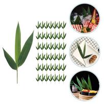 100pcs Bamboo Leaves Sushi Dish Decor Sashimi Mats Japanese Food Decoration bamboo leaves decorative leaf Japanese food mat
