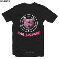 Smoke Catnip Hail Lucipurr UNISEX tshirt metal rock cute deathmetal Cartoon t shirt Unisex tshirt Loose Size sbz3093 S